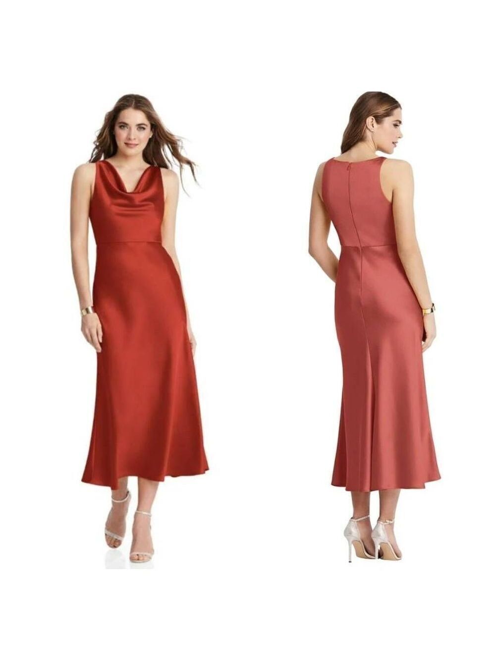 Lovely Cowl-Neck Midi Tank Dress Sz 10